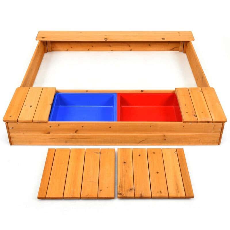 Kids Outdoor Playset Backyard Cedar Sandbox