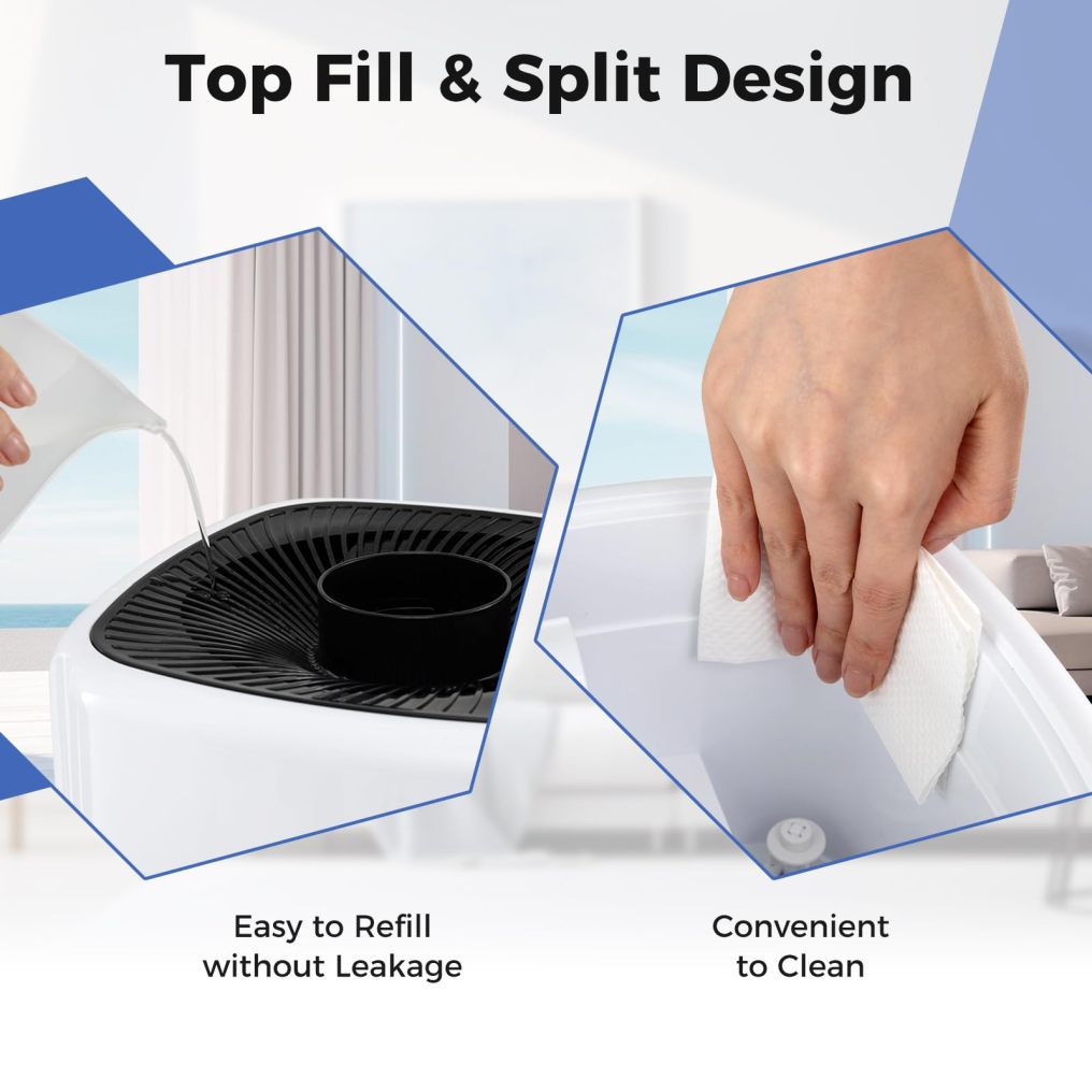 5Gal Whole House Ultrasonic Humidifier with 3 Mist Levels
