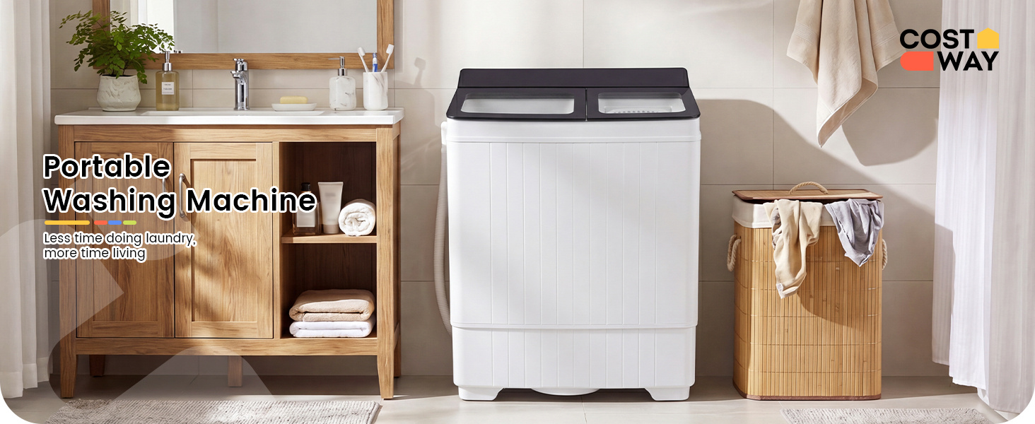 This portable washing machine saves time on laundry so you can enjoy life more.